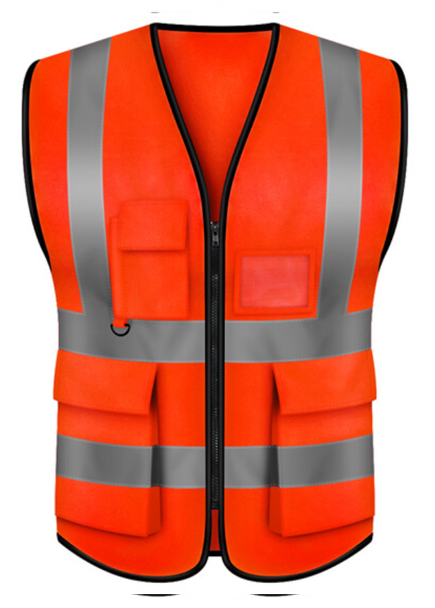 5 Pockets High Visibility Zipper Uniform Vest