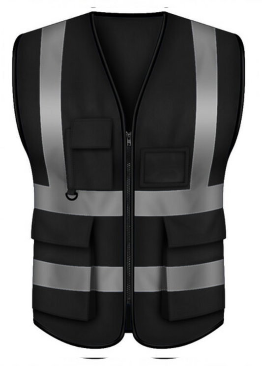 5 Pockets High Visibility Zipper Uniform Vest